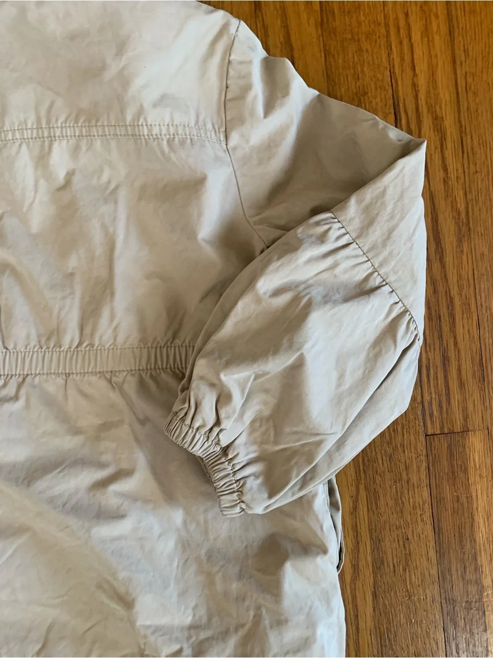 GAP Kids Khaki Hooded Raincoat with Fleece Lining M 8Y